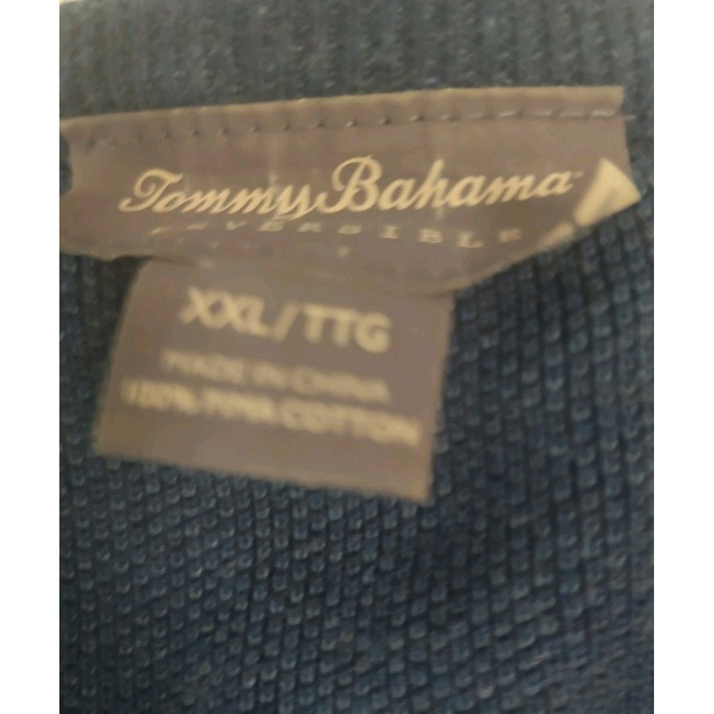 Tommy Bahama‎ Sweater Mens 2XL Blue Reversible Pullover Crewneck Relaxed Fit
